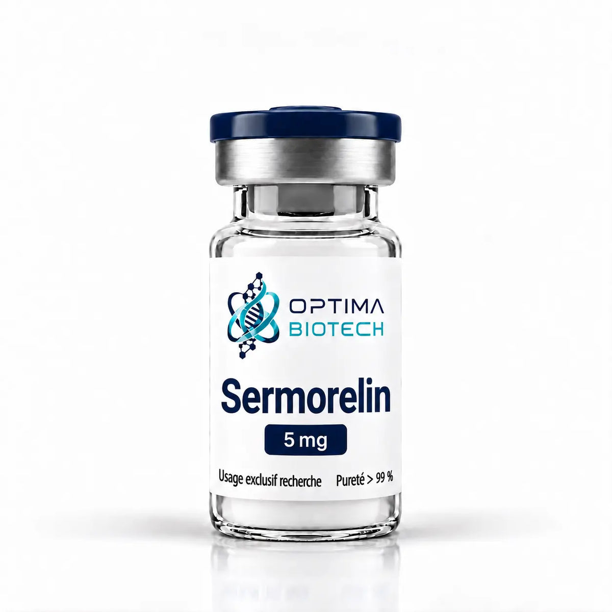 Flacon Sermorelin 5 mg poudre lyophilisée Optima Biotech